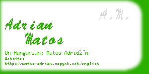 adrian matos business card